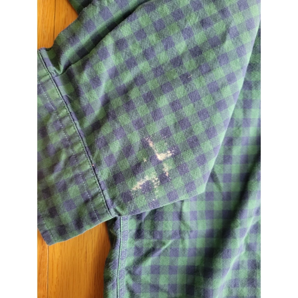 Vtg Tommy Hilfiger Check Button Up Y2k Blue Green size XL - Picture 5 of 6